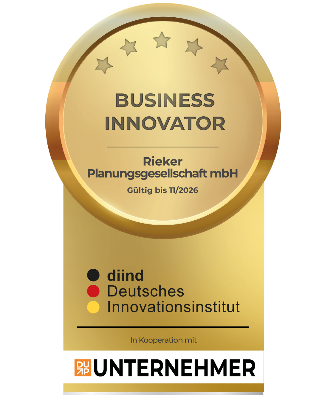 Ausgezeichnet als "Business Innovator"